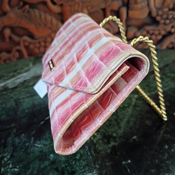 NWT Brahmin Veronica Royalton Metallic Coral, Rose, Peach, Bronze Leather Wallet - Picture 9 of 13